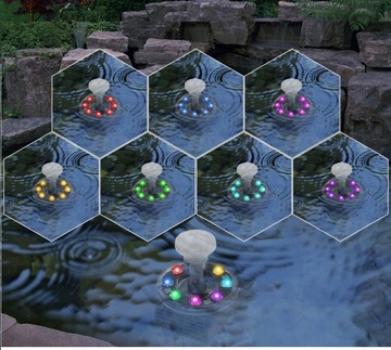 СОЛНЕЧНЫЙ НАСОС 7ВТ ДЛЯ СВЕТОДИОДНОГО ПРУДА 230Л/Ч