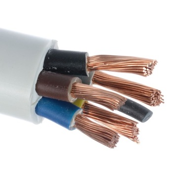 Przewód kabel linka miedź OWY 5x2,5 okrągły - 15m