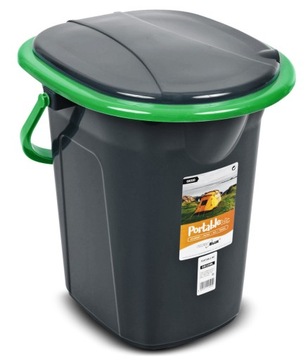 TOALETA PRZENOŚNA TURYSTYCZNA WIADRO WC 19L Z UCHWYTEM GREENBLUE GB320BG