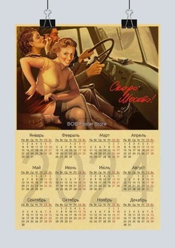 2024 Calendar Stalin USSR CCCP Poster Pin up