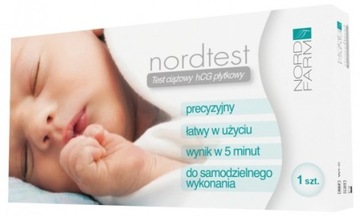 Test ciążowy NORDTEST HCG płytkowy 1 sztuka