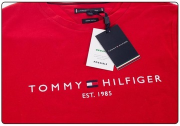 TOMMY HILFIGER KOSZULKA MĘSKA T-SHIRT TOMMY LOGO TEE RED r.XL
