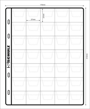 SCHULZ Альбом для монет разных размеров на 221 монету. Черный