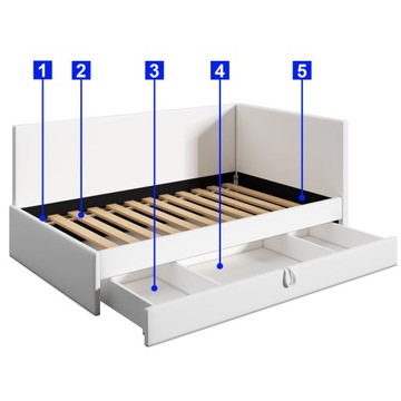 Молодежная кровать Диван 100х200+ЯЩИК