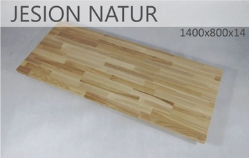 Blat do biurka drewno jesion natur 1400x800x14