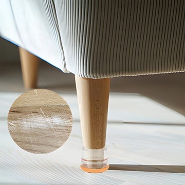 24X МЕБЕЛЬНЫЕ ПОДКЛАДКИ ДЛЯ СТУЛА ВОЙЛОВЫЕ СИЛИКОНОВЫЕ Чехлы КРУГЛЫЕ L