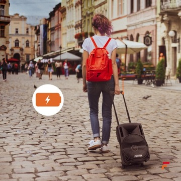 МОБИЛЬНАЯ колонка для вечеринок FENTON 10 дюймов 450 Вт BT USB-микрофон