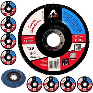 TARCZA LISTKOWA 125MM 100GR 10SZT INOX STAL CYRKON