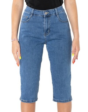 Duże Cienkie Krótkie Spodnie Spodenki Jeans Damskie Rybaczki Dżinsy 2103 41
