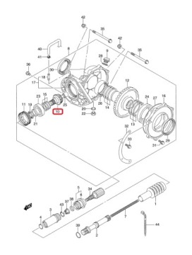 АТАКУЮЩИЙ ВАЛ АТАКУЮЩАЯ ОСЬ ЗАДНЯЯ РАЗНАЯ SUZUKI LTA 700 KINGQUAD