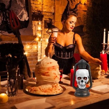 ФОНАРЬ ДЛЯ ХЭЛЛОУИНА, СВЕТОДИОДНАЯ СТАТУЭТКА ЧЕРЕПА, УКРАШЕНИЯ ДЛЯ ХЭЛЛОУИНА