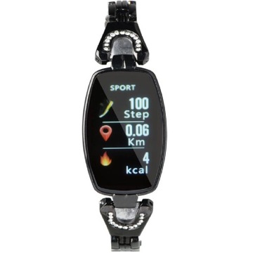 ZEGAREK DAMSKI WODOODPORNY SMARTBAND CZARNY
