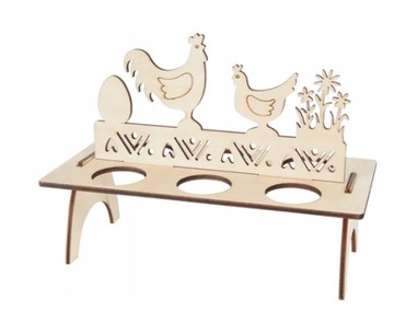 DEKORACJE ŚWIĄTECZNE WIELKANOC STOJAK NA JAJKA DIY KOGUT KURA