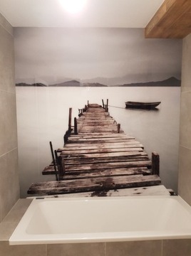 Панель из закаленного УФ-стекла ВАННАЯ КОМНАТА