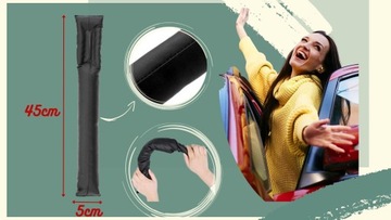 2 Uniwersalne wypełniacze szczelin między fotelem konsolą w aucie ekoskóra