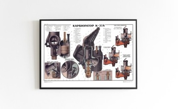 Stary Plakat Gaznik Motocykl k-750, m72 70x50cm
