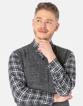 Sweter Męski bez Rękawów Pulower Serdak 2900-1 XL