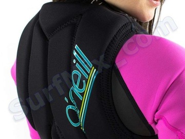 ONEILL Женский жилет Slasher Kite с молнией спереди Черный/Черный 2022 S