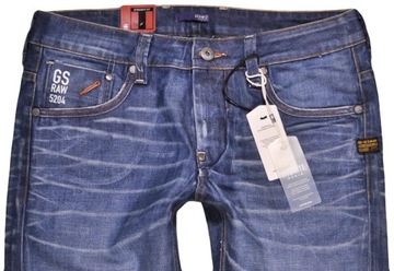 G-STAR spodnie BLUE jeans ATTACC LOW STRAIGHT_ W30 L32