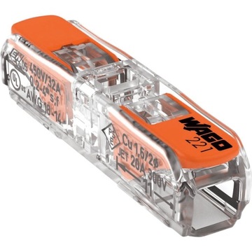 60 x Szybkozłączka 2x0,2-4mm² WAGO 221-2411