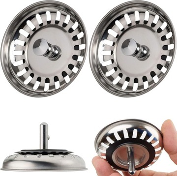 Kosz sitkowy do zlewozmywaka, 2 sztuki, ? 79 mm,