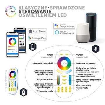 18x Świecąca Kostka Brukowa LED Creativ RGB+CCT