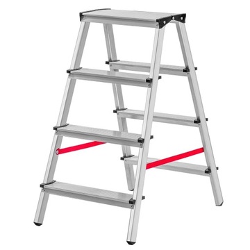 DRABINA ALUMINIOWA DOMOWA 4 STOPNIOWA SCHODKI DWUSTRONNA