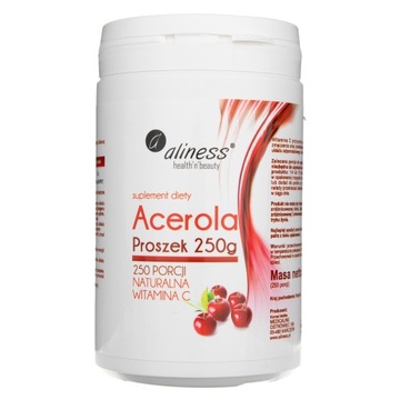 ACEROLA WITAMINA C naturalna 250g ALINESS proszek Odporność