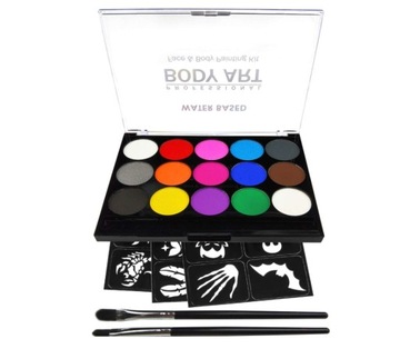 ПРЕМИУМ КРАСКИ ДЛЯ ПОКРАСКИ ЛИЦА И ТЕЛА, 15 ЦВЕТОВ. МОЮЩИЕСЯ ДЕТИ