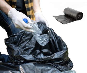 WORKI NA ŚMIECI SUPER MOCNE CZARNE 60L x 50 SZTUK