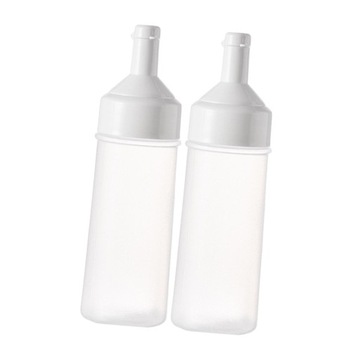 2 szt. Dozownik przypraw Butelka z ketchupem pomidorowym, pusta z nakrętką, 500 ml, biała
