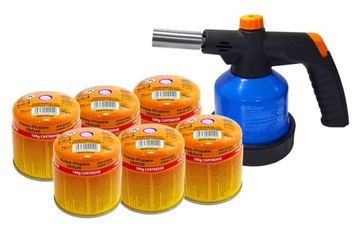 LUTLAMPA PIEZO PALNIK GAZOWY DO LUTOWANIA lampa lutownicza + 6 x GAZ