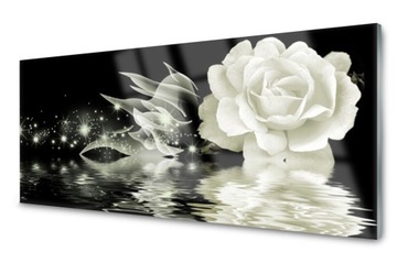 Panel szklany do kuchni Róża Kwiat 125x50