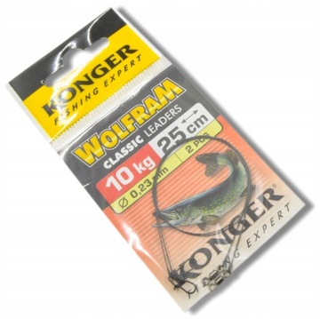 PRZYPON PRZYPONY WOLFRAM KONGER [25cm/10 kg] 2SZT