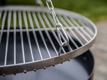 Гриль-тренога INOX с решеткой для топки fi 70 SET
