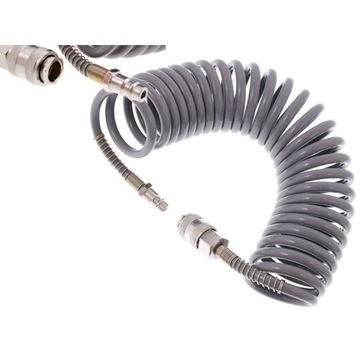 WĄŻ PRZEWÓD SPIRALNY PNEUMATYCZNY 5X8MM 5M NIEŁAMIACY DO KOMPRESORA 63823