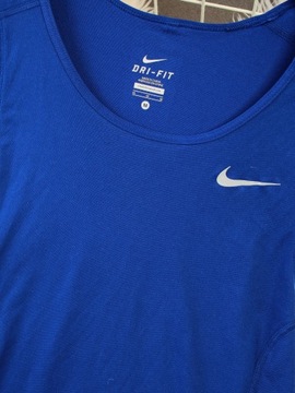 NIKE DRI-FIT Koszulka sportowa niebieska logowana fajna r. M 38