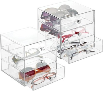 Витрина для очков mDesign с 3 разделенными ящиками