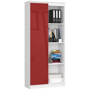 REGAŁ BIUROWY POŁYSK 80x35x180cm SZAFKA MEBLE XXL