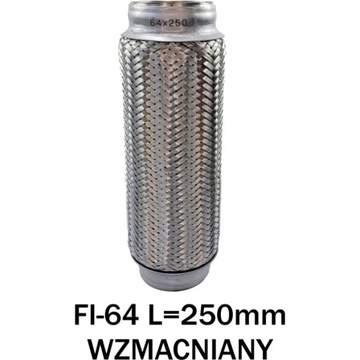 ŁĄCZNIK ELASTYCZNY ZŁĄCZE TŁUMIKA FI-64 L=250mm
