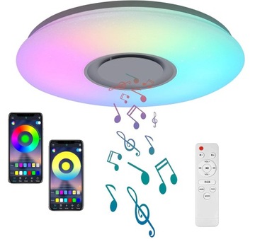 Лампа Светодиодная панель PLAFON RGB CCT Bluetooth-динамик Пульт дистанционного управления SuperLED