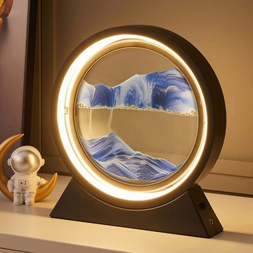 Malowanie Piaskiem 3D Obracania Dynamiczny Klepsydra Art Lampka Nocna Led