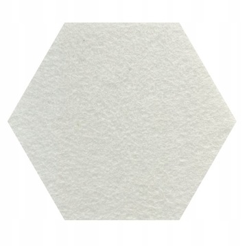 Panele ścienne akustyczne, filcowe, zagłówek, Hexagon samoprzylepne, Biały