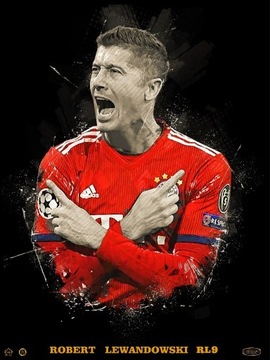 LEWANDOWSKI (2020) VIP Art ПРЕМИУМ постер! 60х80см