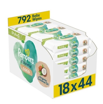 CHUSTECZKI nawilżane Pampers Harmonie Coco 18 x 44
