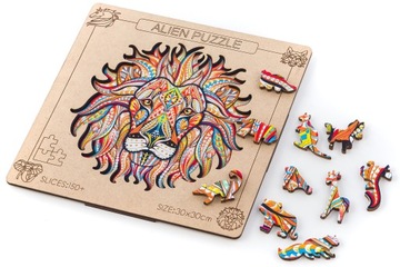 PUZZLE DREWNIANE ZWIERZĘTA EKO UKŁADANKA BOHO