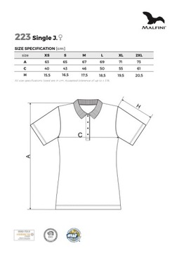 Koszulka Polo Malfini Single J 223 biała L