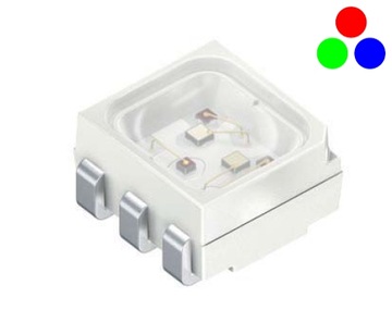 LED RGB SMD PLCC6 OSRAM 3 kolory CZERWONA / ZIELONA / NIEBIESKA __ [2szt.]