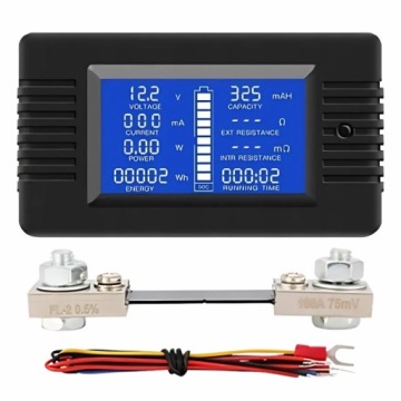 Měřič Elektrických Parametrů Amperometr Peacefair PZEM-015 bočník 100A