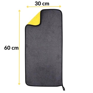 ПУШИСТОЕ ПОЛОТЕНЦЕ ДЛЯ СУШКИ АВТОМОБИЛЯ ТКАНЬ ИЗ МИКРОФИБРЫ 30х60см 500GS